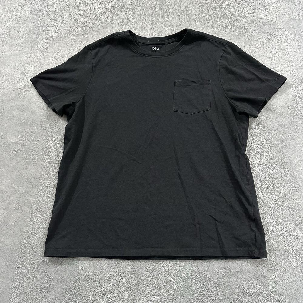 DSG Clothing Tee Tshirt Men Large Black Minimalistic